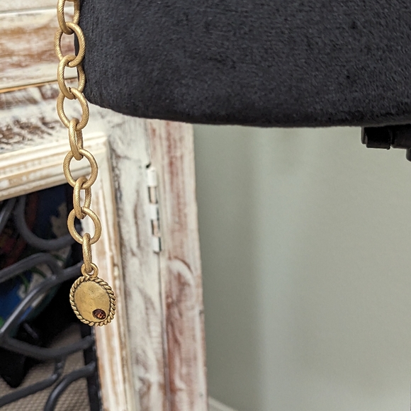 Chico's Antique Gold Tone Embellished Belt - Picture 2 of 6